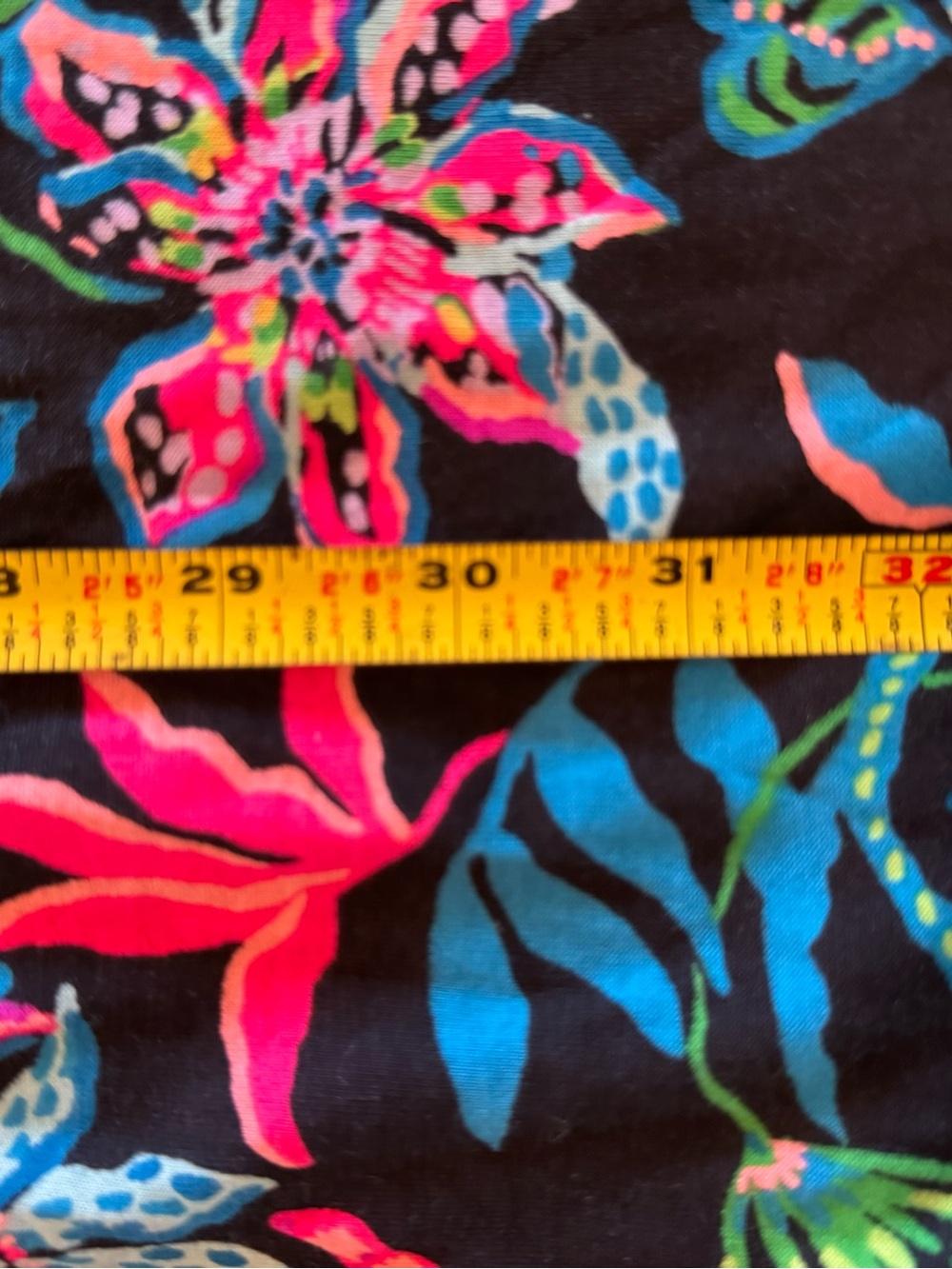 Lilly Pulitzer Black Tropical Floral Jersey Shift Dress Ruffle Cuffs (SZ XXS) - Picture 16 of 16